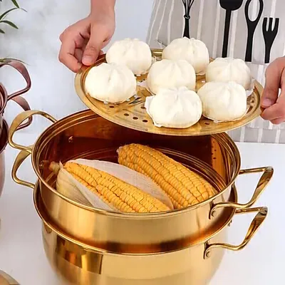 Household Large-capacity Thickened Stainless Steel Double-layer Steamer