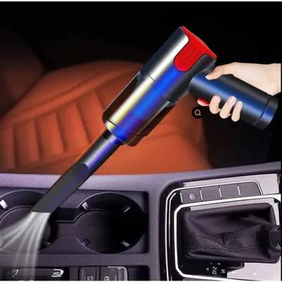 Wired Red And Silver Car Vacuum Cleaner  Home Handheld Mini Desktop Vacuum Cleaner Portable