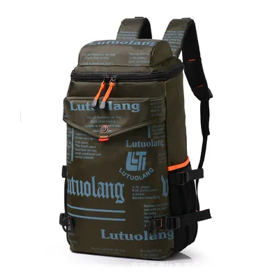 Printed backpack men