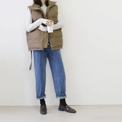 Autumn And Winter Down Cotton Vest Vest Women's Stand Collar Sleeveless