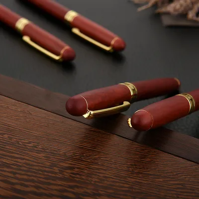 Red Wood Student office Supplies Fountain pen