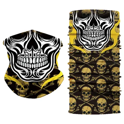 High Quality Digital Printing Multifunctional Towel Skull Sunscreen Cycling Mask Scarf