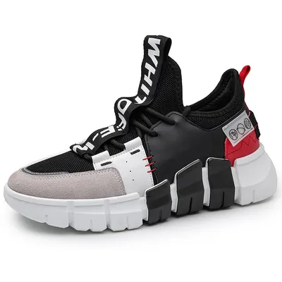 Leather panel casual sneakers