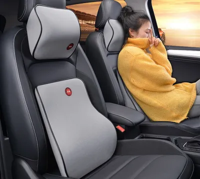 Car Headrest Neck Protector Backrest Car Seat Pillow Lumbar Pillow Memory Foam