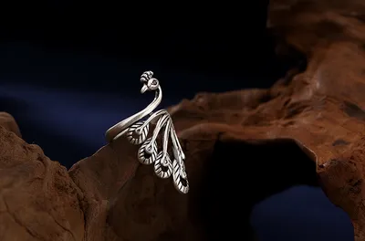Fashionable personality exaggerated peacock ring