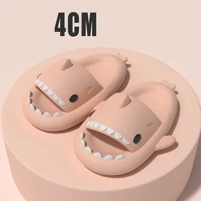 Cartoon Shark Slippers Funny Cutes Soft Slipper Indoor Outdoor  Shoes For Women Men Couples
