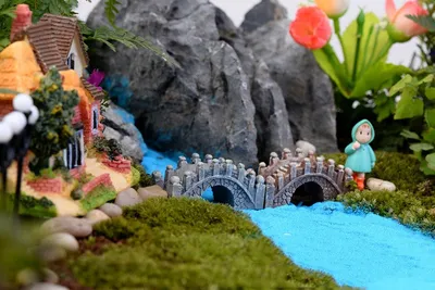 Micro Landscape Ornaments Resin Bridge Craft Ornaments