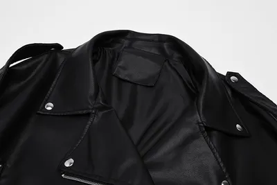 Women Loose Belt Casual Bike Jacket