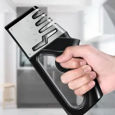 4 In1 Knife Sharpener Kitchen Grinder Diamond Knives For Sharp Scissors Tool UK