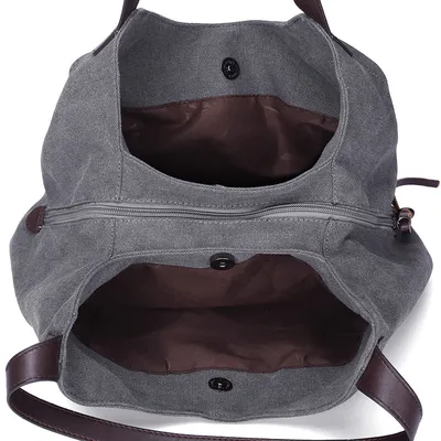 The Traveler Canvas Shoulder Tote
