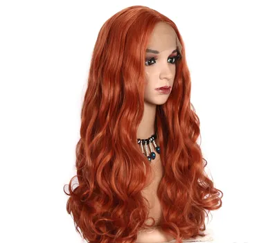 Long curly hair golden brown hood