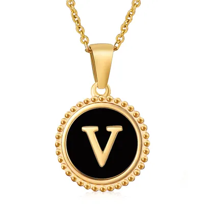 Fashion Stainless Steel Letter Necklace Female