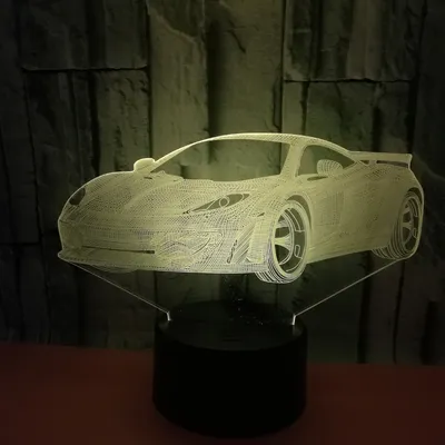 Car 3D stereo night light