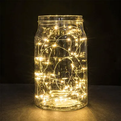 مجموعة من 6 مصابيح LED صغيرة تعمل بالبطارية، 20 مصباح LED، سلك نحاسي، سلسلة إضاءة خرافية، طول 2 متر