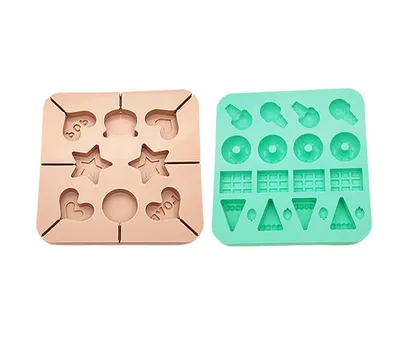 DIY Kids Square Love Cartoon Candy Cake Silicone Mold