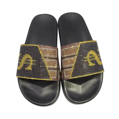 Daily Outer Wear Sandals Fashion Color Diamond Dollar Shoes Bag Women's Slippers