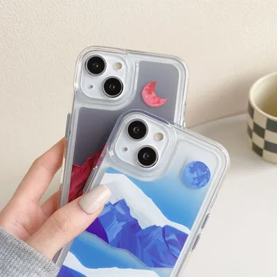 Cloud Moon Transparent Silicone Phone Case