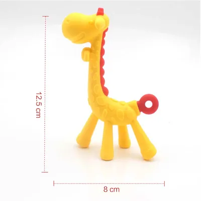 Giraffe Silicone Baby Molar Stick Teether Toy