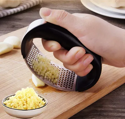 Stainless Steel Garlic Masher Garlic Press Household Manual Curve Fruit Vegetable Tools Kitchen Gadgets