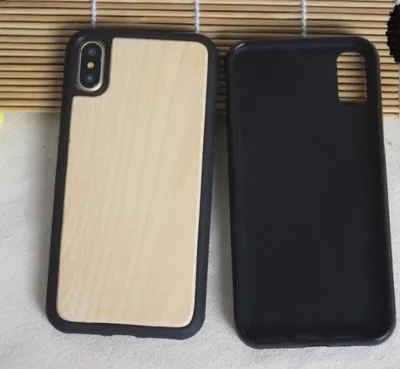 Grooved TPU Wooden Phone Case Cover
