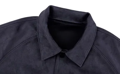 Suede Wire Jacket Button Down Baseball Jersey