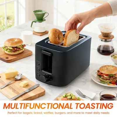 SliceToaster With 7 Browning Level - Defrost - Reheat - Extra Wide Slot