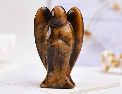 Natural Crystal 2 Inch Angel Ornaments Wishing Patron Saint Original Stone Handpiece Decorative Crafts