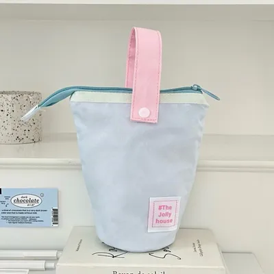 Foldable Standing Pencil Pen Case With Compartments Large Capacity Pencil Pouch Bag School
