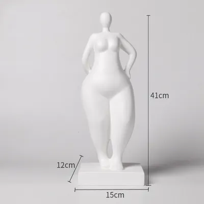 Modern Simple Fat Woman Abstract Figure Sculpture Home Living Room Hotel Window Crafts Furnishings