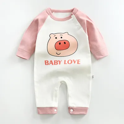 Baby Romper Long Sleeve Cartoon Printing Spring Autumn