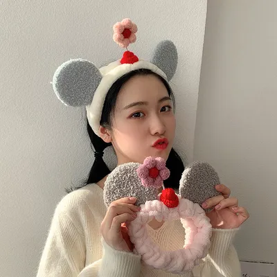 Cute female face wash hair band