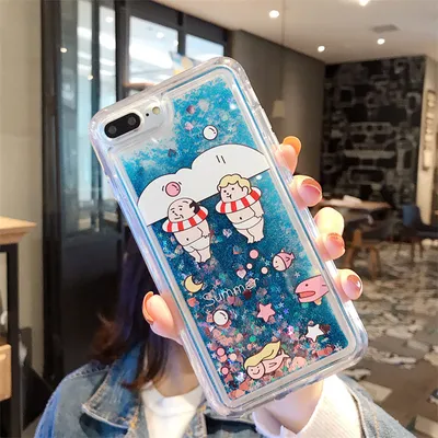 Painted Quicksand Liquid Mobile Phone Case