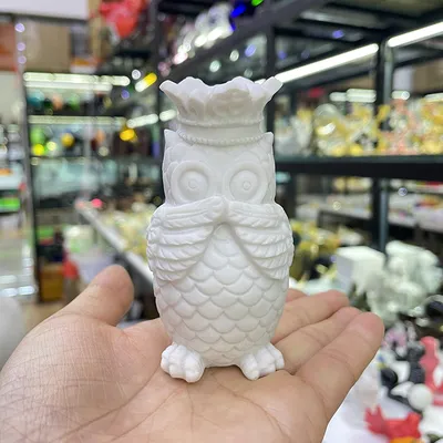 Owl Modeling Crystal Stone Jade Mine Standard Golf Tee Crafts Table Decorative Ornaments