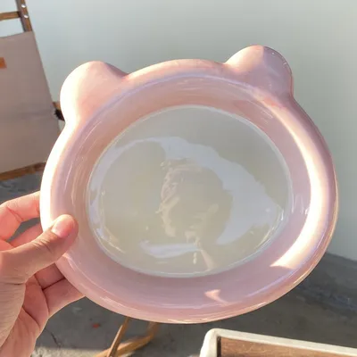 Ins Cream Chubby Cute Flower Creative Breakfast Plate Ceramic Plate