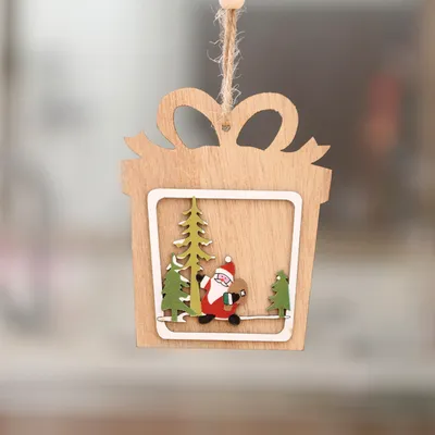 New Christmas Wooden Creative Pendant Decoration Supplies