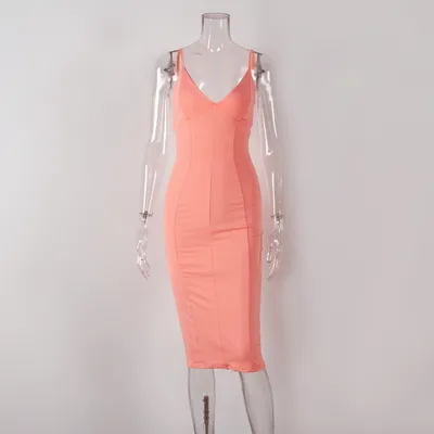 Solid Color Summer Simple Strapless Backpack Hip Dress