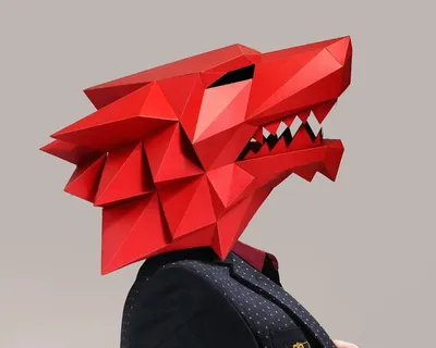 Animal paper model full face mask
