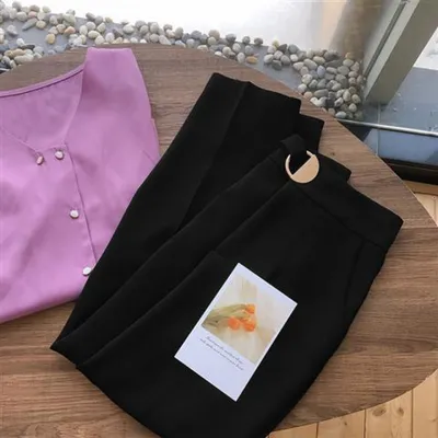 The New Drape High-waist Casual Suit Trousers Are Thin And Radish Loose Cropped Trousers