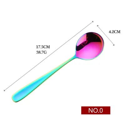 Round Spoon Creative Cute 304 Stainless Steel Long Handle Watermelon Spoon