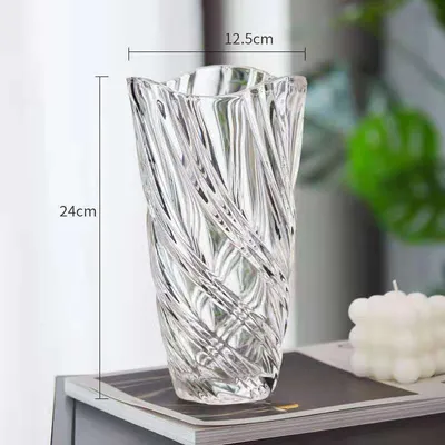 Light Luxury Glaze Crystal Glass Vase Flower Arrangement Decoration Utensils Ornaments Crafts