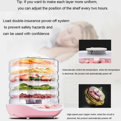 MINI Dried Fruit Vegetables Herb Meat Machine Household Dehydrated 5 Trays Snacks Air Dryer