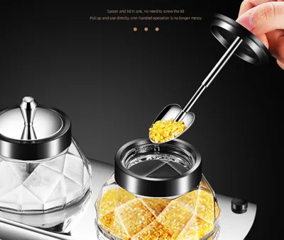 Kitchen Utensils Seasoning Jar Spoon Cover One