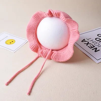 Autumn and winter baby ear protection wool knitted hat
