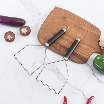 Stainless Steel Potato Press Non-slip Handle Potato Press Masher