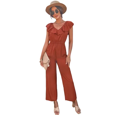 European And American Women's Fashion Slim Waist Jumpsuit