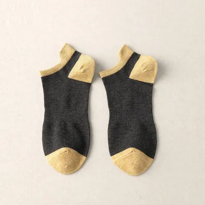 Spring And Summer Thin Cotton Breathable Deodorant Color-blocking Short Boat Socks