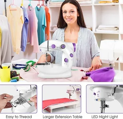Electric Sewing Machine Portable Multifunctional Household Desktop Sewing UK