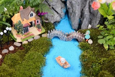 Micro Landscape Ornaments Resin Bridge Craft Ornaments