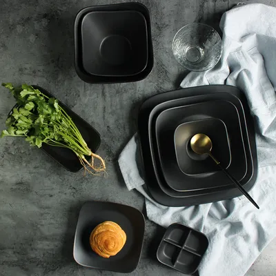 Ceramic Matte Square Steak Plate