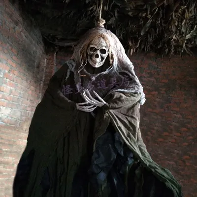 Scary hanging decorations for the Festival